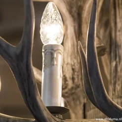 Straluma Grote 12-lichts kroonluchter met geweien></noscript> Eettafellampen|Videverlichting