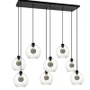 Straluma Grote 8-lichts multipendel/ hanglamp met helder glas> Eettafellampen|Pendel Lampen