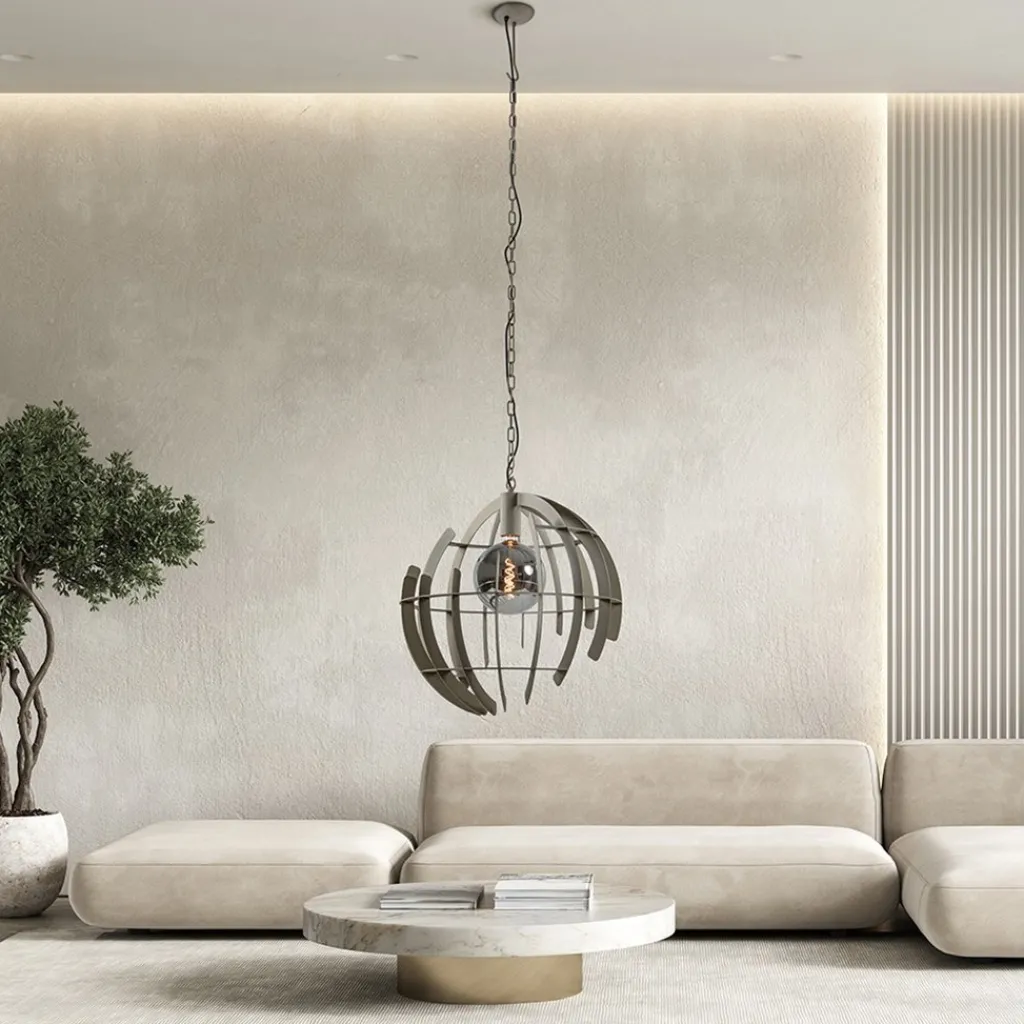 Straluma Grote metalen hanglamp Terra quartz 60 cm> Hanglampen|Videverlichting