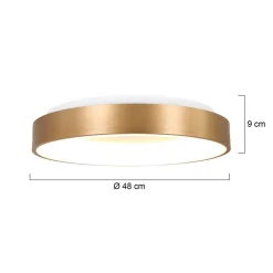 Straluma Grote plafondlamp goud 48 cm inclusief LED></noscript> Plafondlampen|Plafonnières
