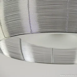 Straluma Grote plafonnière zilver met chroom 50></noscript> Woonkamerlampen|Slaapkamerlampen