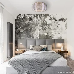 Straluma Grote plafonnière zilver met chroom 50></noscript> Woonkamerlampen|Slaapkamerlampen