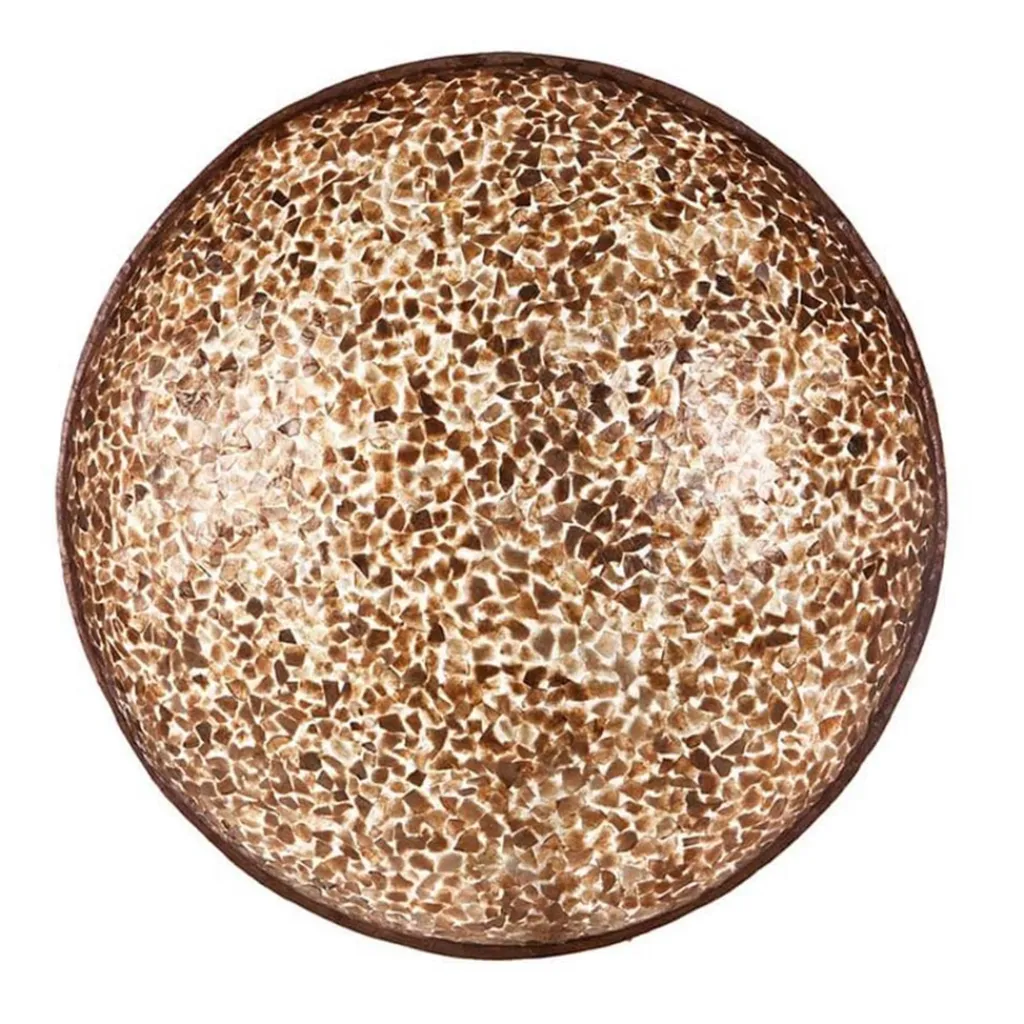 Straluma Grote schelpen wandlamp bruin met goud 60 cm> Schelpenlampen|Beach Verlichting