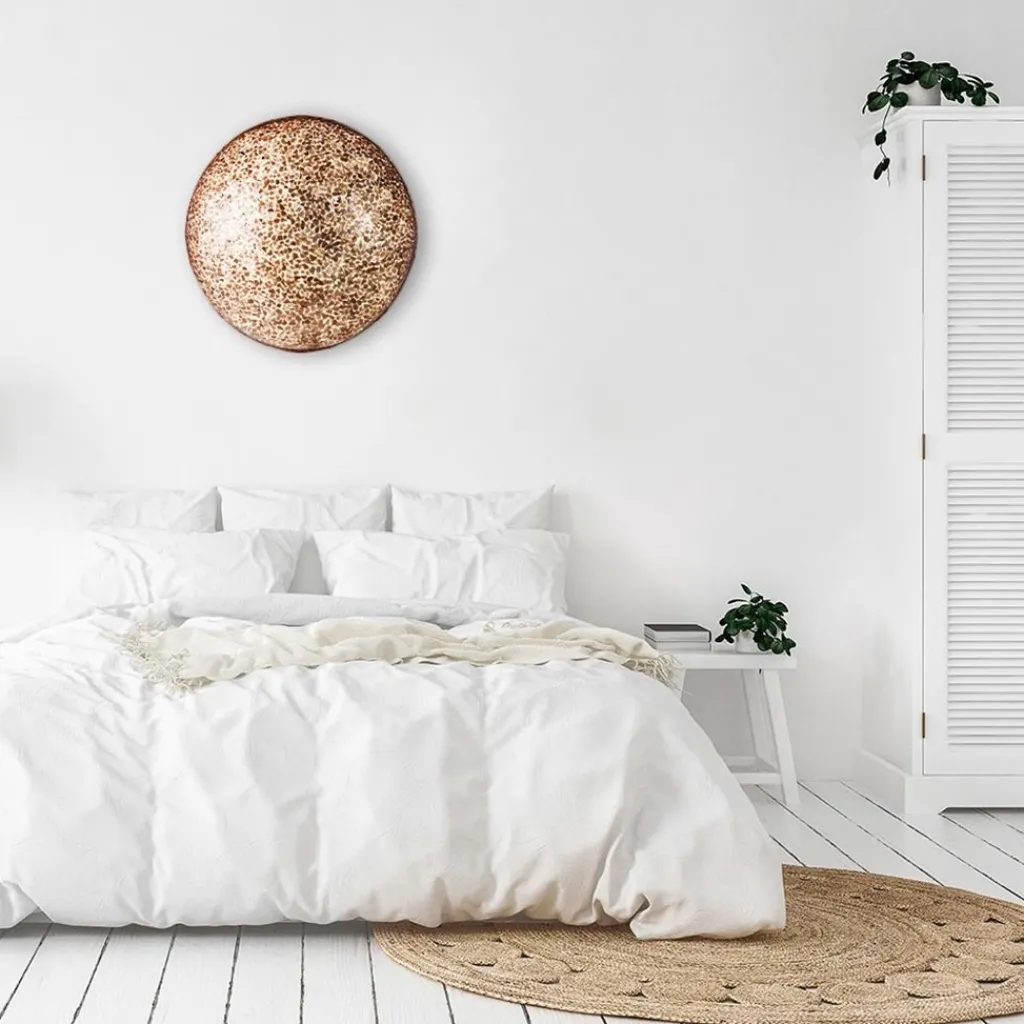 Straluma Grote schelpen wandlamp bruin met goud 60 cm> Schelpenlampen|Beach Verlichting