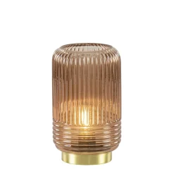 Straluma Grote tafellamp op batterijen donkerbruin Lipa> Tafellampen|Light and Living