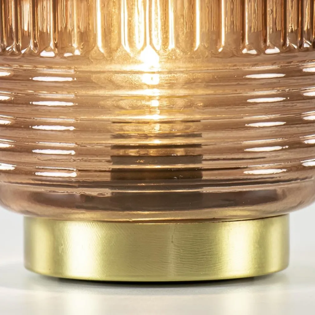 Straluma Grote tafellamp op batterijen donkerbruin Lipa> Tafellampen|Light and Living