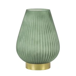 Straluma Grote tafellamp op batterij Tajera donker groen/goud> Tafellampen|Light and Living