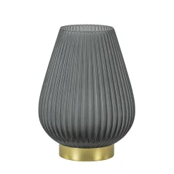 Straluma Grote tafellamp Tajera op batterij mat grijs/goud L&L> Tafellampen|Light and Living