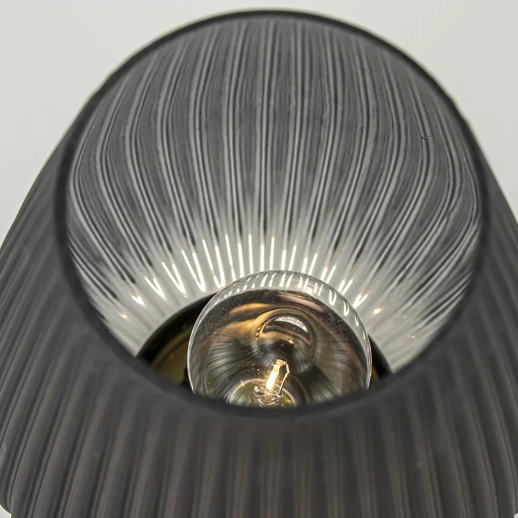 Straluma Grote tafellamp Tajera op batterij mat grijs/goud L&L> Tafellampen|Light and Living