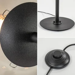 Straluma Grote vloerlamp 6-lichts zwart met smoke glazen bollen><noscript><img width=