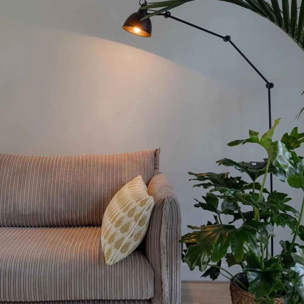 Straluma Grote vloerlamp retro mat zwart verstelbaar> Kantoorverlichting|Vloerlampen