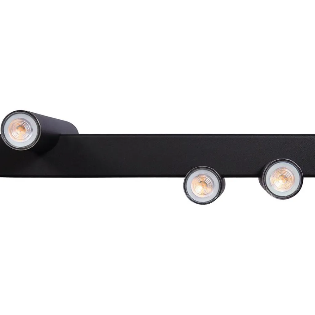 Straluma Hanglamp 8 tubes op balk zwart 140cm> Eettafellampen|Keukenverlichting