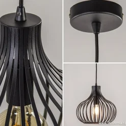 Straluma Hanglamp Aglio 28cm zwart></noscript> Pendel Lampen|Woonkamerlampen