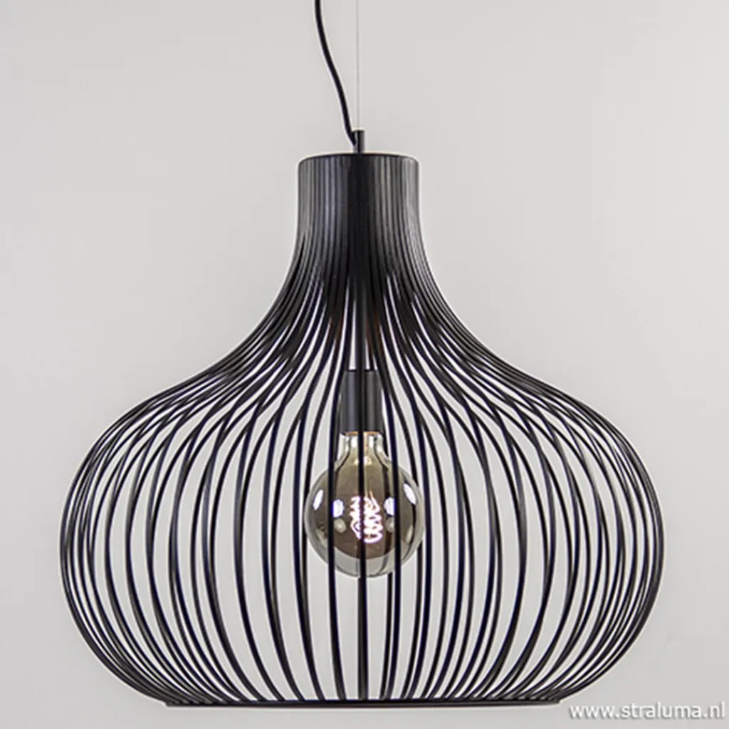 Straluma Hanglamp Aglio draad zwart 60cm> Eettafellampen|Draadlampen