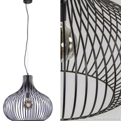 Straluma Hanglamp Aglio draad zwart 60cm><noscript><img width=