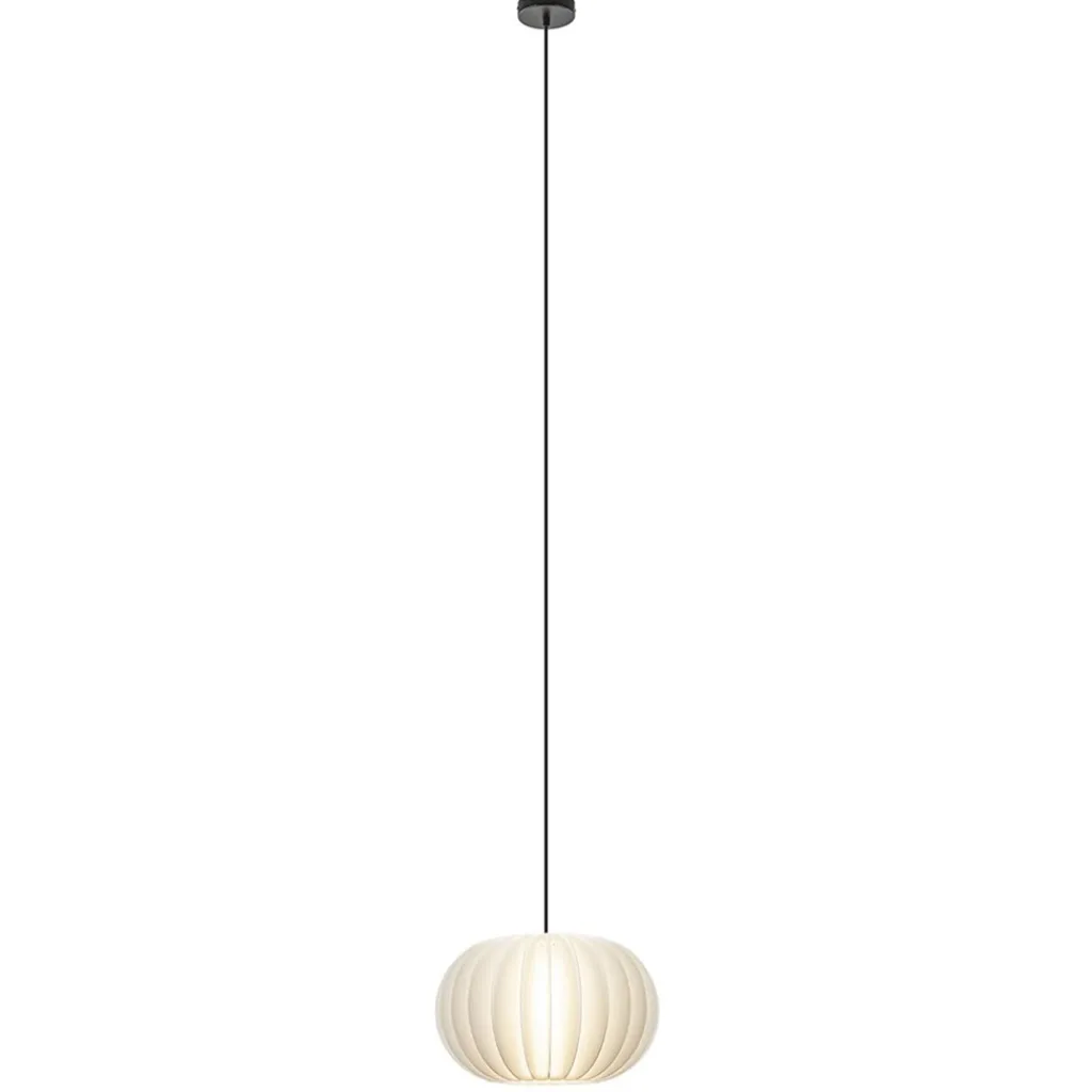 Straluma Hanglamp Arena 1L 40cm zwart/kap wit> Hanglampen|Eettafellampen