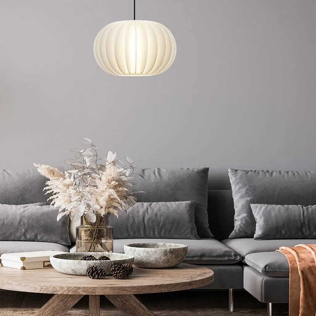 Straluma Hanglamp Arena 1L 40cm zwart/kap wit> Hanglampen|Eettafellampen