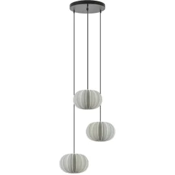Straluma Hanglamp Arena 3L rond zwart/kap wit> Eettafellampen|Eetkamerverlichting