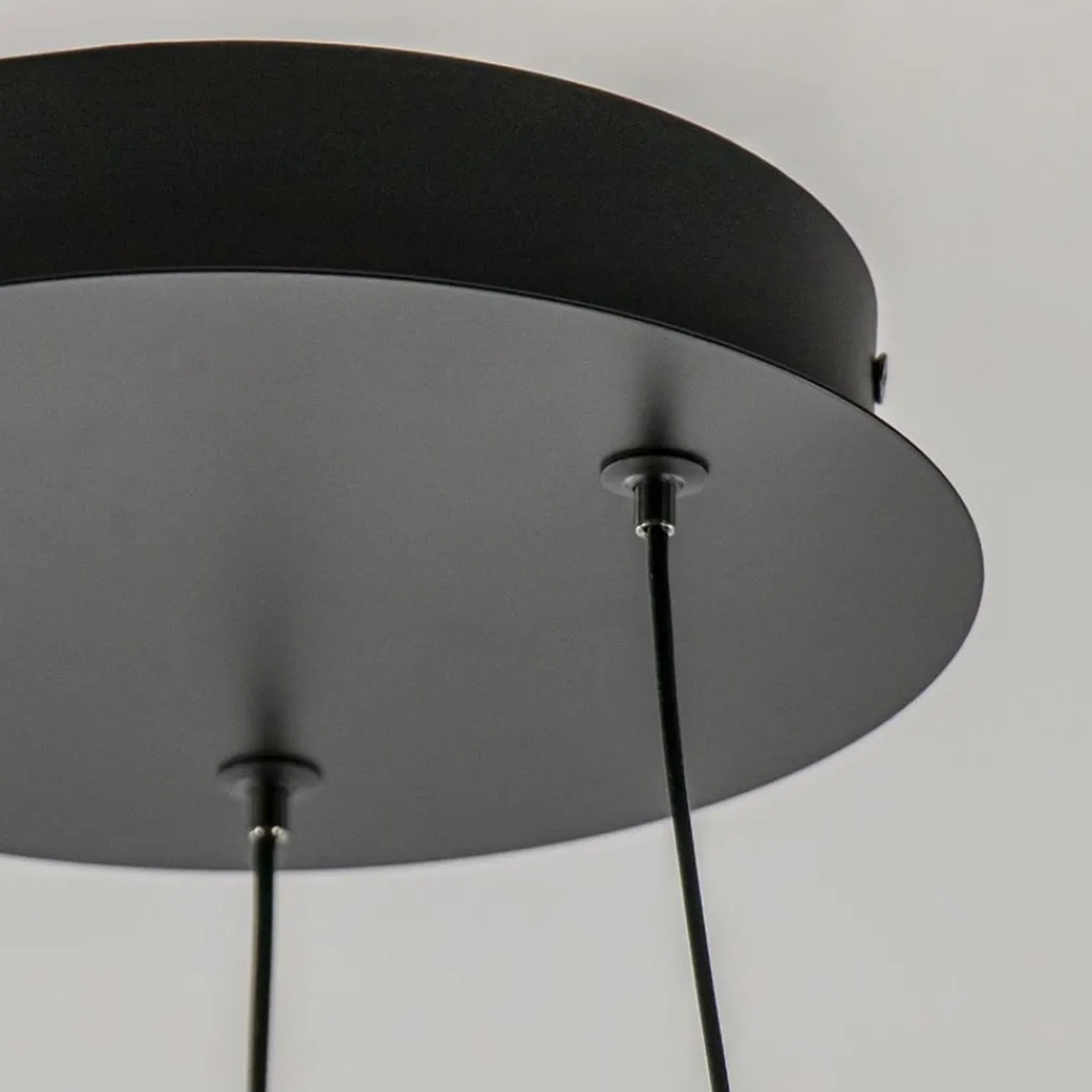 Straluma Hanglamp Ascoli 65 rond zwart/matgoud> Hanglampen|Eettafellampen