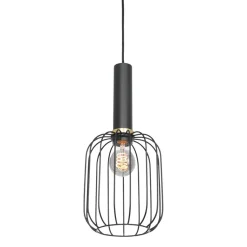 Straluma Hanglamp Aureole cilinder smal zwart> Hanglampen|Draadlampen