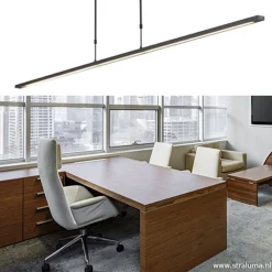 Straluma Hanglamp balk zwart 160cm direct led></noscript> Hanglampen|Woonkamerlampen