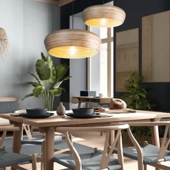 Straluma Hanglamp Bamboo Ufo 50cm></noscript> Keukenverlichting|Eetkamerverlichting