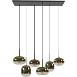 Straluma Hanglamp Bellini 6L zwart/gradient gold> Eettafellampen|Eetkamerverlichting