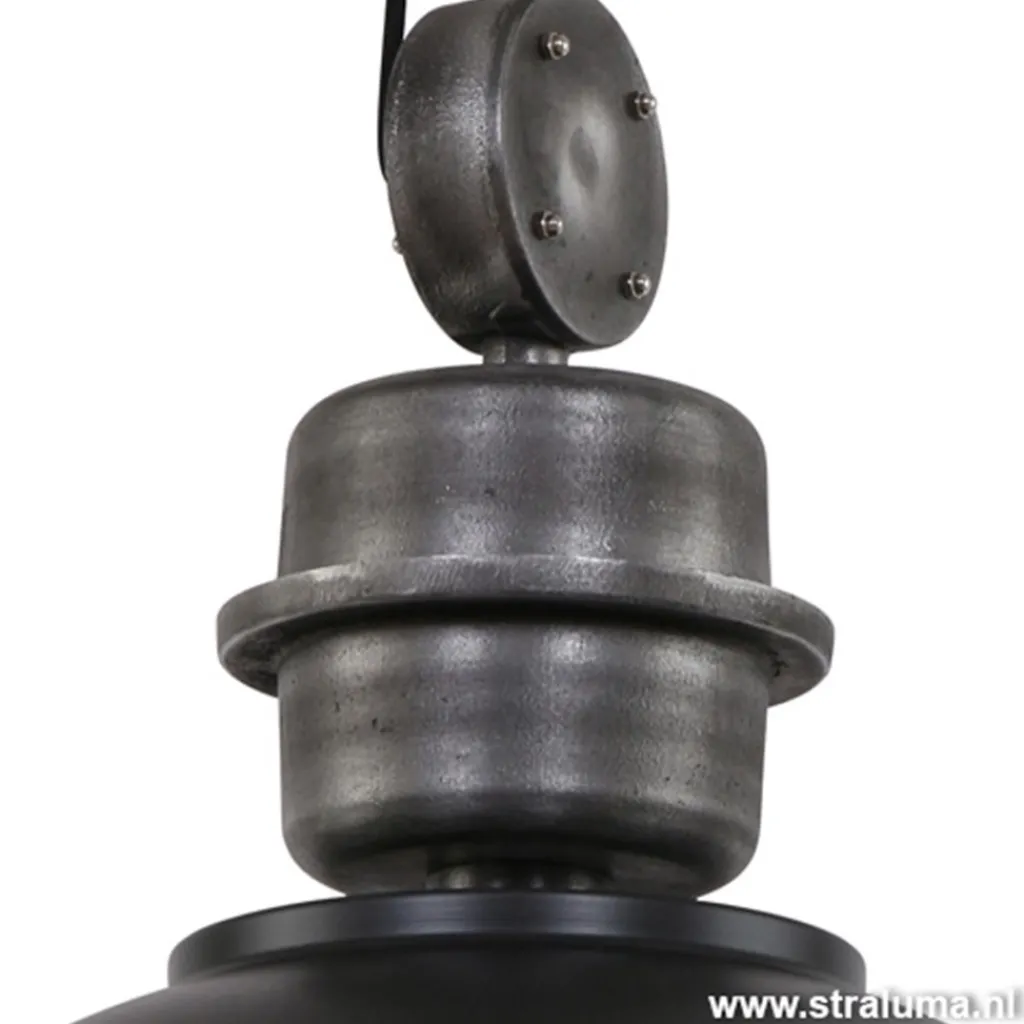 Straluma Hanglamp Bikkel 52 zwart industrieel> Eettafellampen|Woonkamerlampen