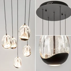 Straluma Hanglamp Black Egg 5L rond zwart/helder><noscript><img width=