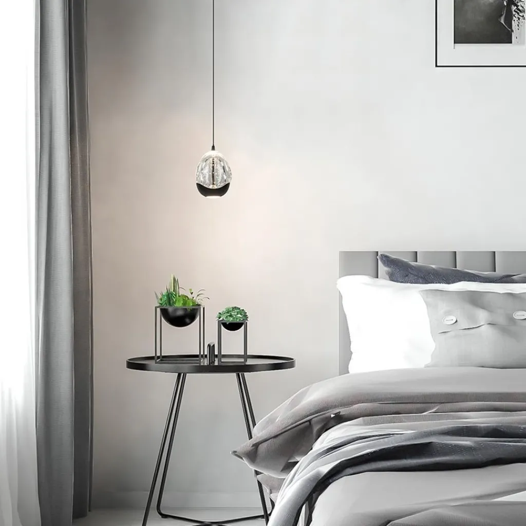 Straluma Hanglamp Black Egg 1L zwart/helder glas> Hanglampen|LED Hanglampen