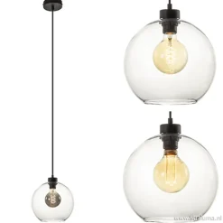 Straluma Hanglamp bol helder glas 25cm><noscript><img width=