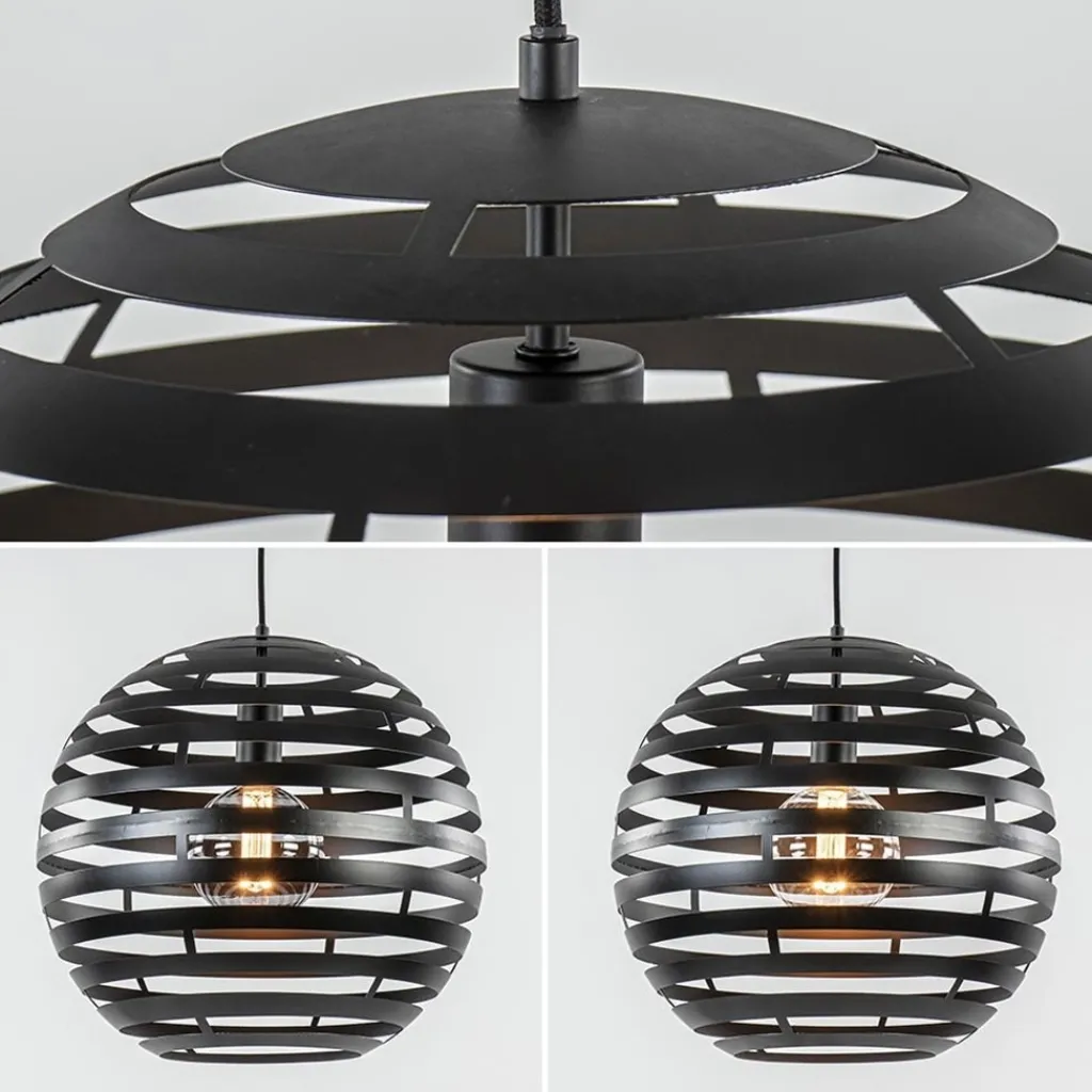 Straluma Hanglamp bol zwart 40cm> Eettafellampen|Keukenverlichting