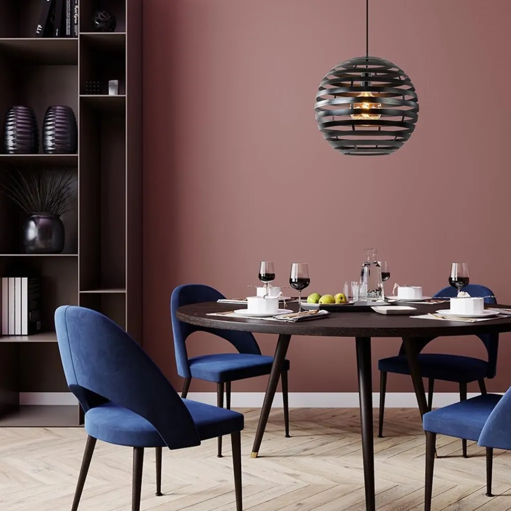 Straluma Hanglamp bol zwart 40cm> Eettafellampen|Keukenverlichting