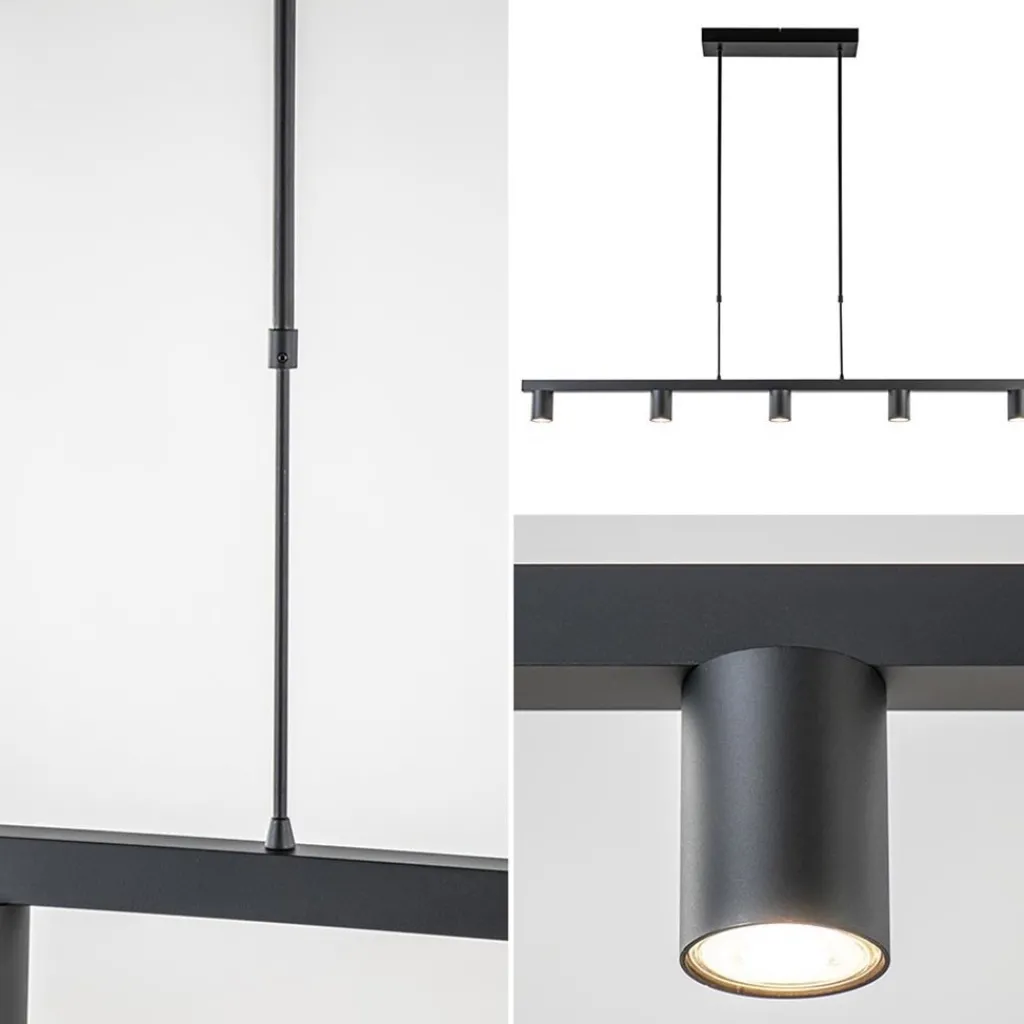 Straluma Hanglamp Bounce 5L tube spot zwart> Eettafellampen|Keukenverlichting