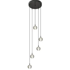 Straluma Hanglamp Bubbles 5L rond zwart/helder dtw> Hanglampen|Eettafellampen