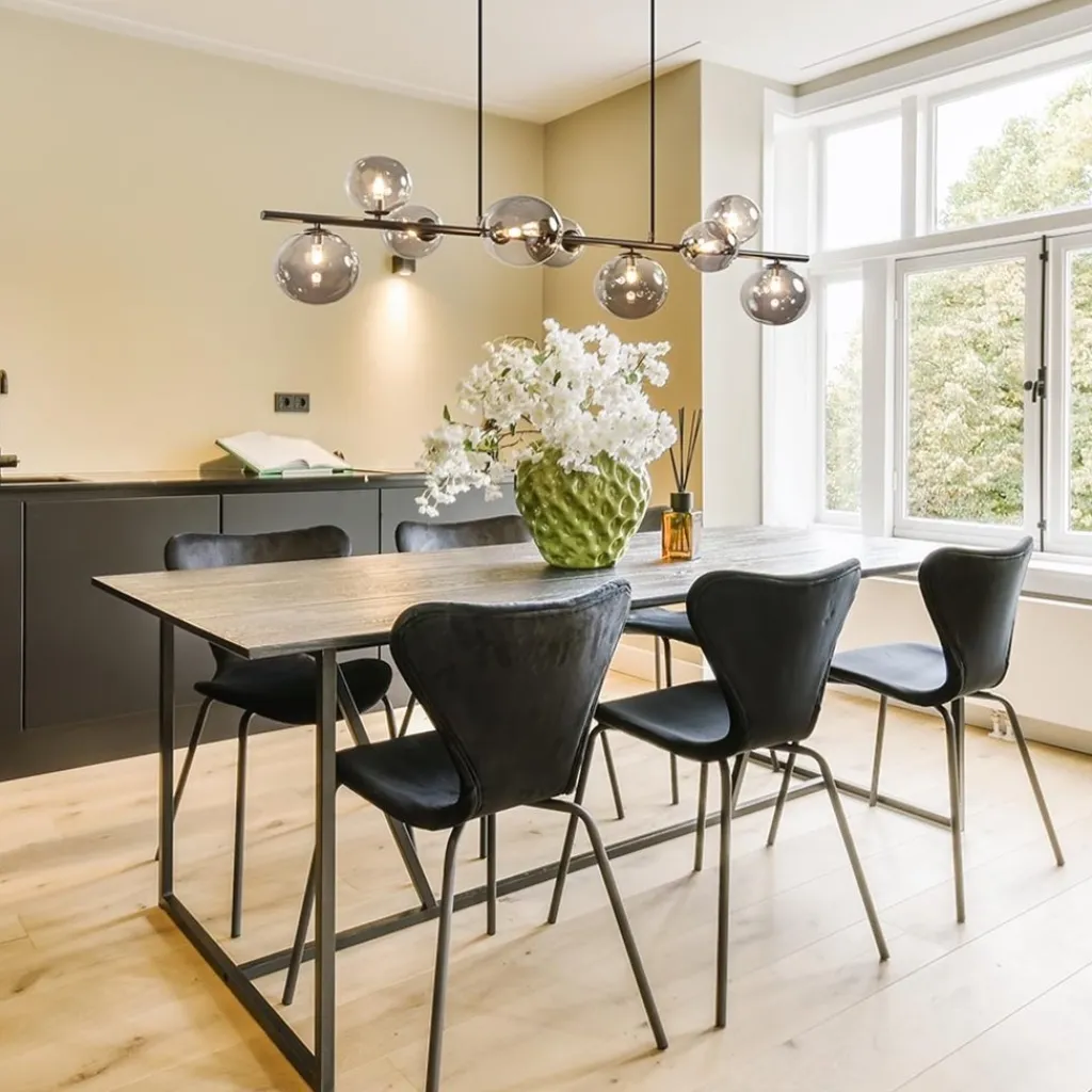 Straluma Hanglamp Calcio 9l zwart + smoke glas> Hanglampen|Eettafellampen