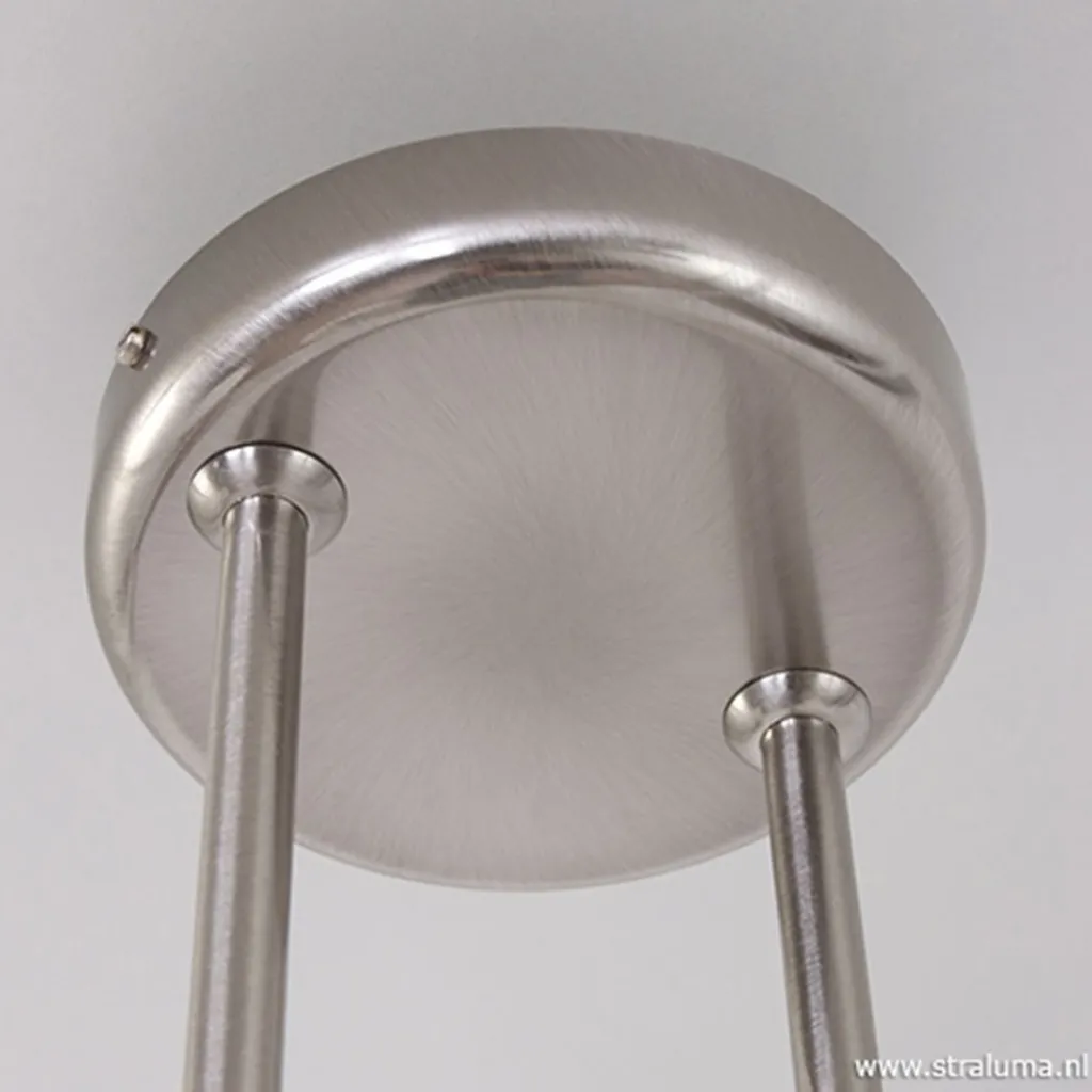 Straluma Hanglamp Capri staal glas eettafel> Eettafellampen|Keukenverlichting