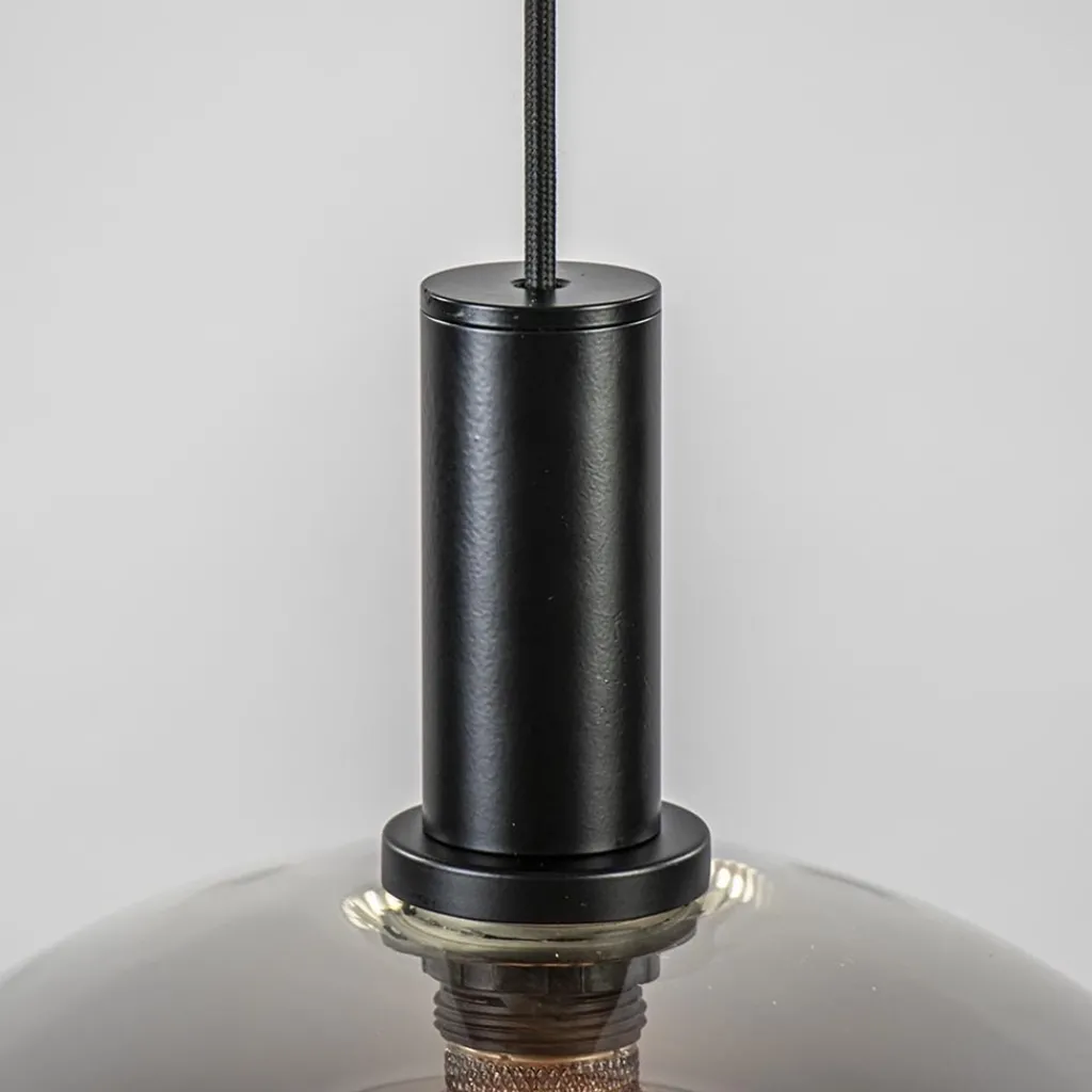 Straluma Hanglamp Chandra 1L zwart + glas 40cm> Eettafellampen|Keukenverlichting