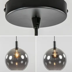 Straluma Hanglamp Chandra 1L zwart + glas 40cm><noscript><img width=