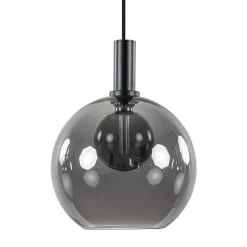 Straluma Hanglamp Chandra 1L zwart + glas 30cm> Keukenverlichting|Hanglampen