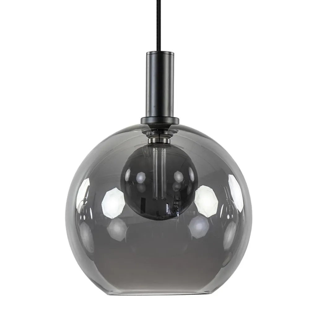 Straluma Hanglamp Chandra 1L zwart + glas 30cm> Keukenverlichting|Hanglampen