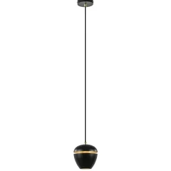 Straluma Hanglamp Claire 1L zwart/matgoud> Eetkamerverlichting|Hanglampen