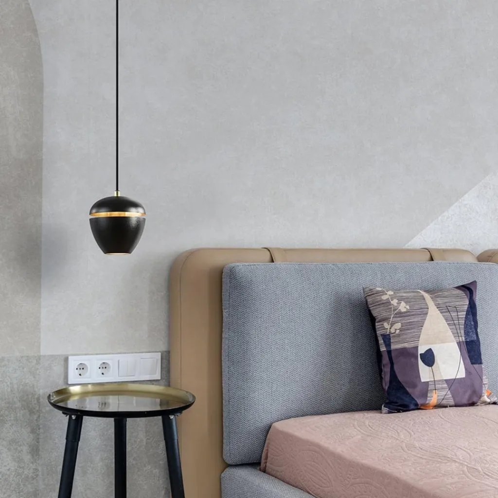 Straluma Hanglamp Claire 1L zwart/matgoud> Eetkamerverlichting|Hanglampen