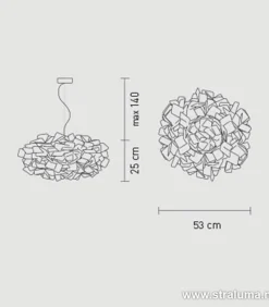 Straluma Hanglamp Clizia 53cm fumé></noscript> Hanglampen|LED Eettafellampen