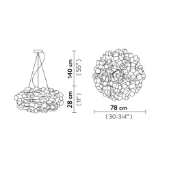 Straluma Hanglamp Clizia zwart 78cm></noscript> Halverlichting|Hanglampen