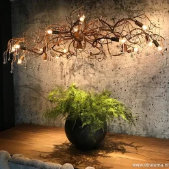 Straluma Hanglamp Como brons></noscript> Eettafellampen|Keukenverlichting