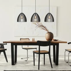 Straluma Hanglamp Dean 3-lichts zwart></noscript> Eettafellampen|Keukenverlichting