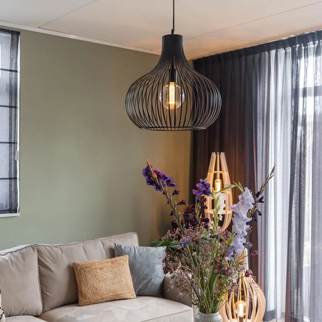 Straluma Hanglamp draad zwart groot 48cm> Eettafellampen|Draadlampen