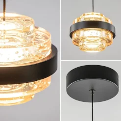 Straluma Hanglamp Dynasty 1L zwart/amber></noscript> Hanglampen|LED Hanglampen