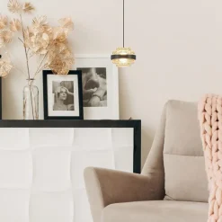 Straluma Hanglamp Dynasty 1L zwart/amber></noscript> Hanglampen|LED Hanglampen